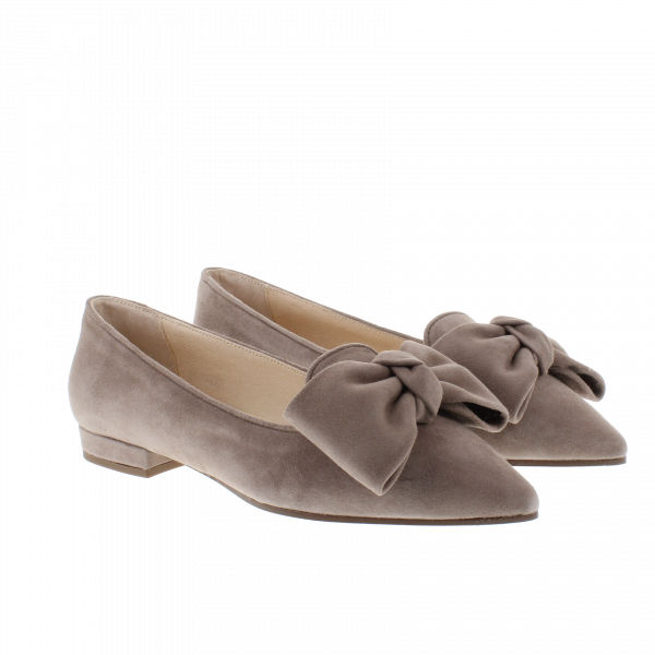 COCOS - Spitze Ballerinas mit Schleife in Samtziege
